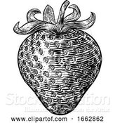Vector Illustration of Strawberry Vintage Woodcut Illustration by AtStockIllustration