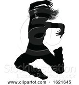 Vector Illustration of Street Dance Dancer Silhouette by AtStockIllustration