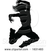 Vector Illustration of Street Dance Dancer Silhouette by AtStockIllustration