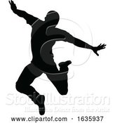 Vector Illustration of Street Dance Dancer Silhouette by AtStockIllustration