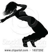 Vector Illustration of Street Dance Dancer Silhouette by AtStockIllustration