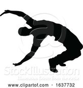 Vector Illustration of Street Dance Dancer Silhouette by AtStockIllustration