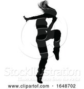 Vector Illustration of Street Dance Dancer Silhouette by AtStockIllustration