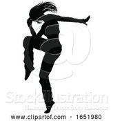 Vector Illustration of Street Dance Dancer Silhouette by AtStockIllustration