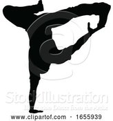 Vector Illustration of Street Dance Dancer Silhouette by AtStockIllustration