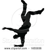 Vector Illustration of Street Dance Dancer Silhouette by AtStockIllustration