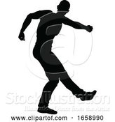 Vector Illustration of Street Dance Dancer Silhouette by AtStockIllustration