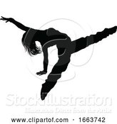 Vector Illustration of Street Dance Dancer Silhouette by AtStockIllustration