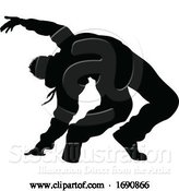 Vector Illustration of Street Dance Dancer Silhouette by AtStockIllustration