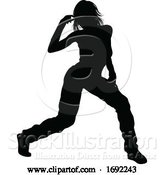 Vector Illustration of Street Dance Dancer Silhouette by AtStockIllustration