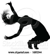 Vector Illustration of Street Dance Dancer Silhouette by AtStockIllustration