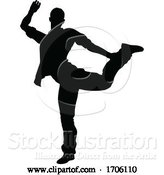 Vector Illustration of Street Dance Dancer Silhouette by AtStockIllustration