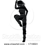 Vector Illustration of Street Dance Dancer Silhouette by AtStockIllustration