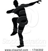 Vector Illustration of Street Dance Dancer Silhouette by AtStockIllustration