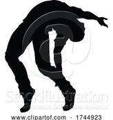 Vector Illustration of Street Dance Dancer Silhouette by AtStockIllustration