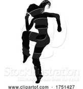 Vector Illustration of Street Dance Dancer Silhouette by AtStockIllustration