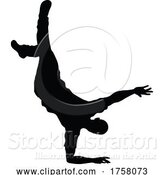 Vector Illustration of Street Dance Dancer Silhouette by AtStockIllustration