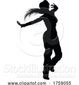 Vector Illustration of Street Dance Dancer Silhouette by AtStockIllustration