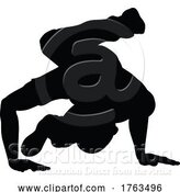 Vector Illustration of Street Dance Dancer Silhouette by AtStockIllustration