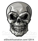 Vector Illustration of Stylised Human Skull by AtStockIllustration