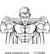 Vector Illustration of Superhero Character by AtStockIllustration