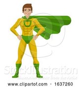 Vector Illustration of Superhero Guy by AtStockIllustration