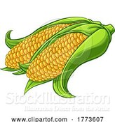Vector Illustration of Sweet Corn Ear Maize Cob Illustration by AtStockIllustration