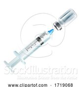 Vector Illustration of Syringe Injection Ans Medical Vial Medicine Bottle by AtStockIllustration