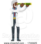 Vector Illustration of Telescope Spyglass Doctor Concept by AtStockIllustration