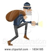 Vector Illustration of Thief Burglar Robber Criminal Mascot by AtStockIllustration