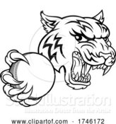 Vector Illustration of Tiger Cricket Player Animal Sports Mascot by AtStockIllustration