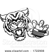 Vector Illustration of Tiger Ice Hockey Player Animal Sports Mascot by AtStockIllustration