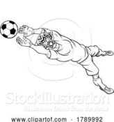 Vector Illustration of Tiger Soccer Football Player Animal Sports Mascot by AtStockIllustration