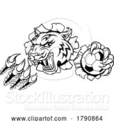 Vector Illustration of Tiger Soccer Football Player Animal Sports Mascot by AtStockIllustration