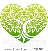 Vector Illustration of Tree Heart Shaped Icon Concept by AtStockIllustration