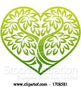 Vector Illustration of Tree Heart Shaped Icon Concept by AtStockIllustration