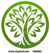 Vector Illustration of Tree Icon Concept of a Stylised Tree with Leaves by AtStockIllustration