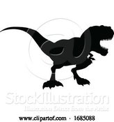 Vector Illustration of TRex Dinosaur Silhouette by AtStockIllustration