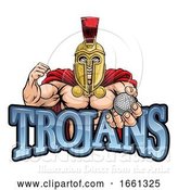 Vector Illustration of Trojan Spartan Golf Sports Mascot by AtStockIllustration
