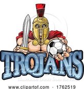 Vector Illustration of Trojan Spartan Soccer Football Sports Mascot by AtStockIllustration