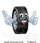 Vector Illustration of Tyre Car Mechanic Service Mascot by AtStockIllustration