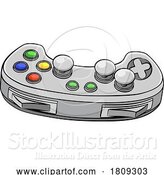 Vector Illustration of Video Gamer Icon Game Gaming Controller by AtStockIllustration