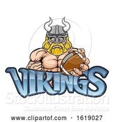 Vector Illustration of Viking American Football Sports Mascot by AtStockIllustration