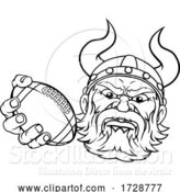 Vector Illustration of Viking American Football Sports Mascot by AtStockIllustration