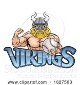 Vector Illustration of Viking Baseball Sports Mascot by AtStockIllustration