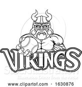 Vector Illustration of Viking Baseball Sports Mascot by AtStockIllustration