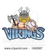 Vector Illustration of Viking Baseball Sports Mascot by AtStockIllustration