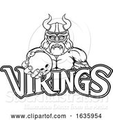 Vector Illustration of Viking Bowling Sports Mascot by AtStockIllustration