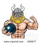 Vector Illustration of Viking Bowling Sports Mascot by AtStockIllustration