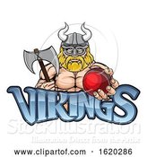Vector Illustration of Viking Cricket Sports Mascot by AtStockIllustration